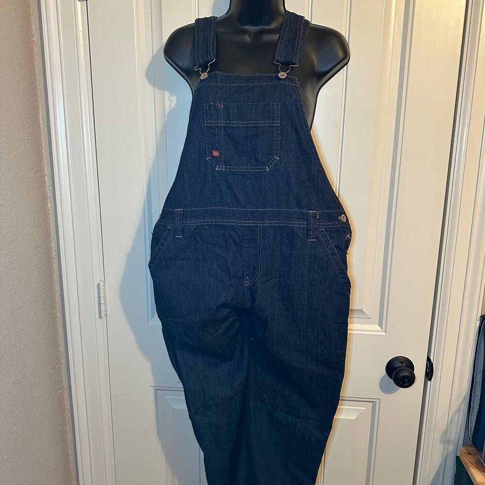 Dickies Bib Overalls Women’s dark Carpenter Denim Workwear Cottage Country small